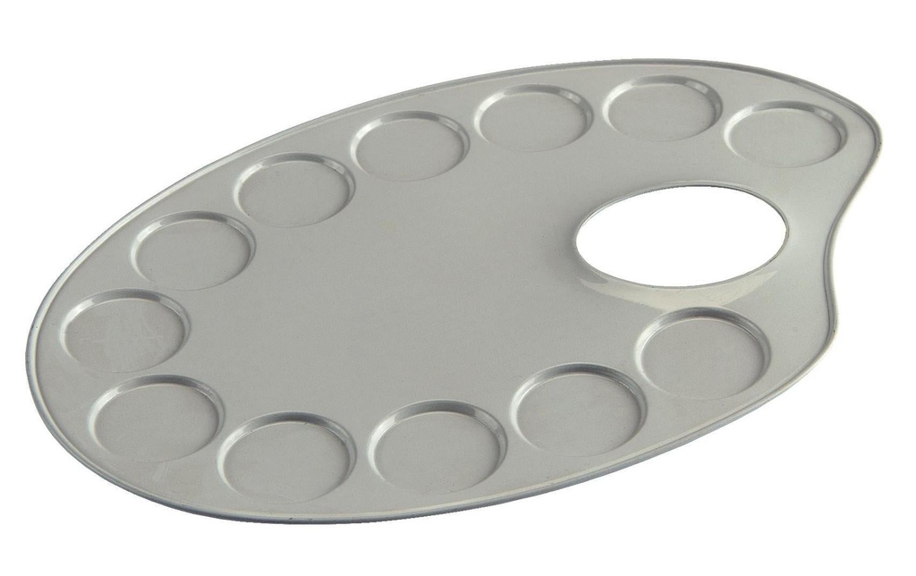 Talens Palette de couleurs Ovale 12,6 x 18,5 cm, 12 bols