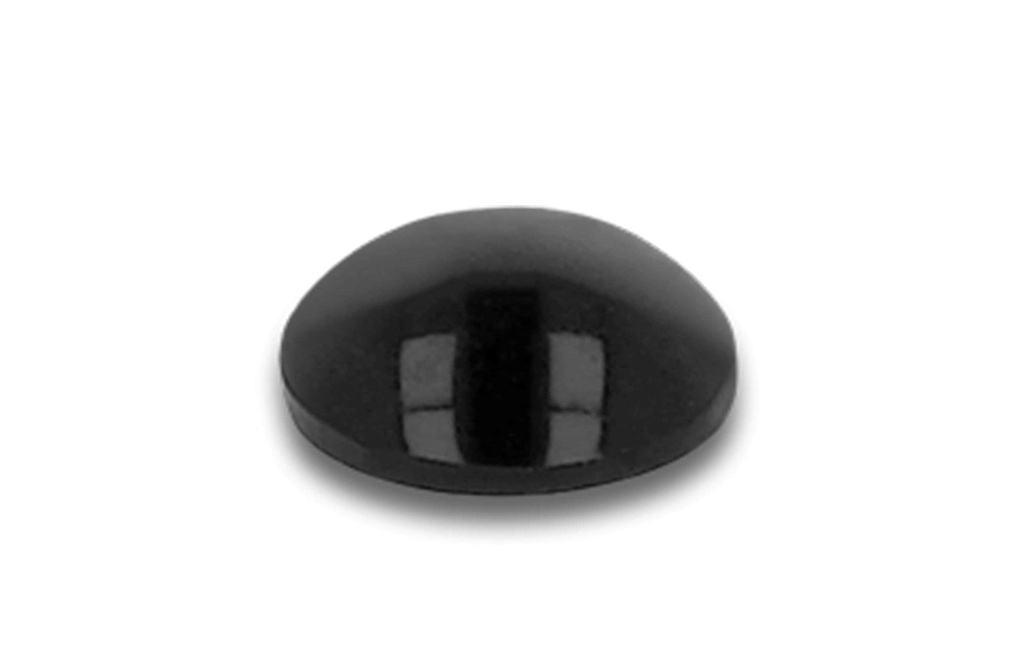 Delock Pieds en caoutchouc 5 x 2mm rond, autocollant, 100 pièces, noir