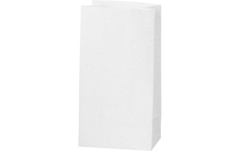 Creativ Company Sachet cadeau Paillettes 8 Pièce/s, Blanc
