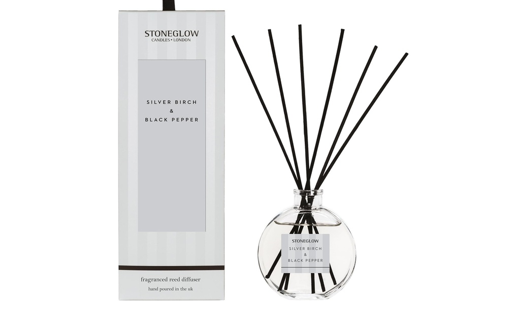 Stoneglow Bâtonnets parfumés Silver Birch & Black Pepper 120 ml