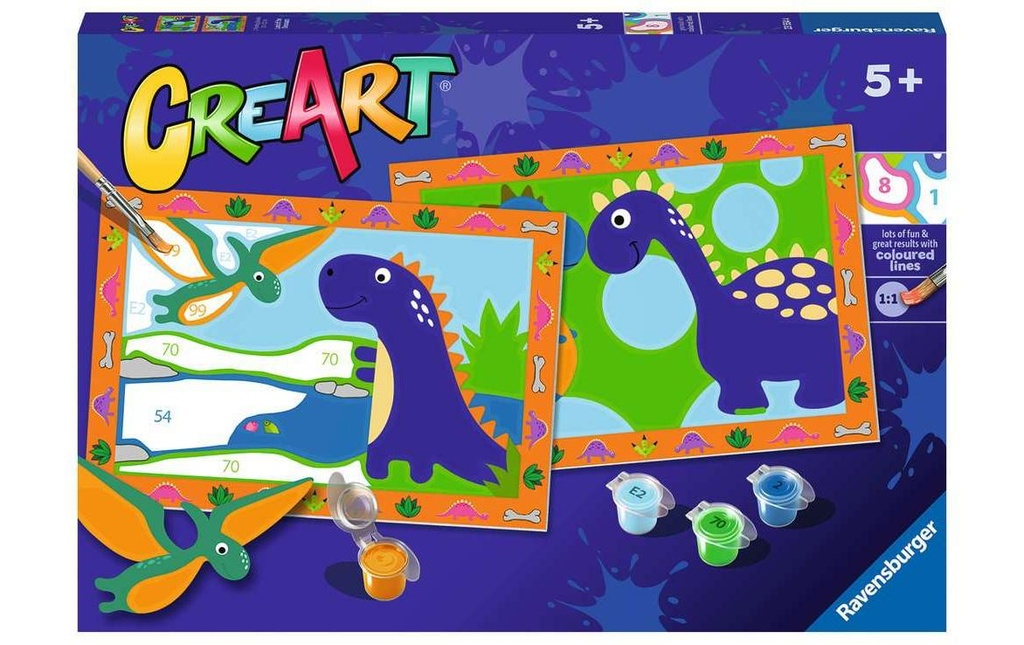 Ravensburger Kits de peinture CreArt: Le pays des dinosaures