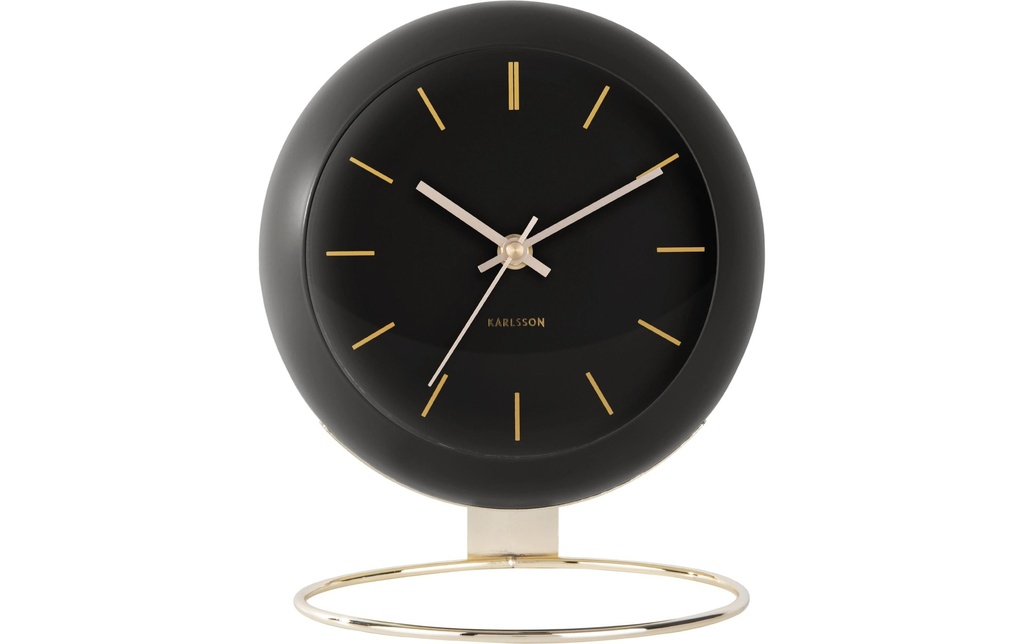 KARLSSON Horloge de bureau Globe 25 cm, Noir