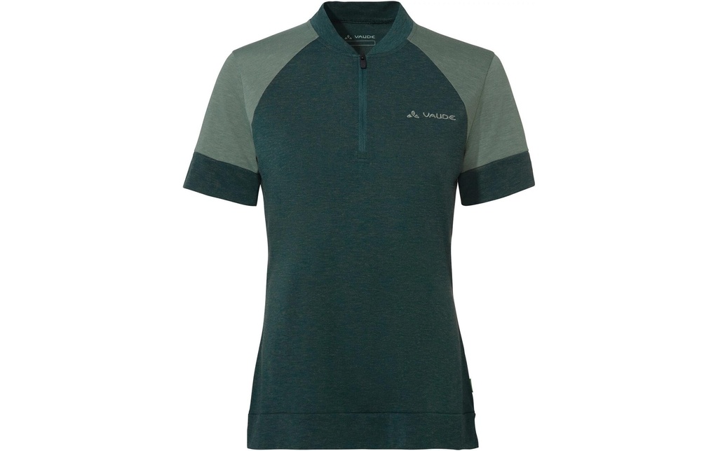 VAUDE Femmes T-Shirt Wo Altissimo Q-Zip deep pond Vert, Taille 44