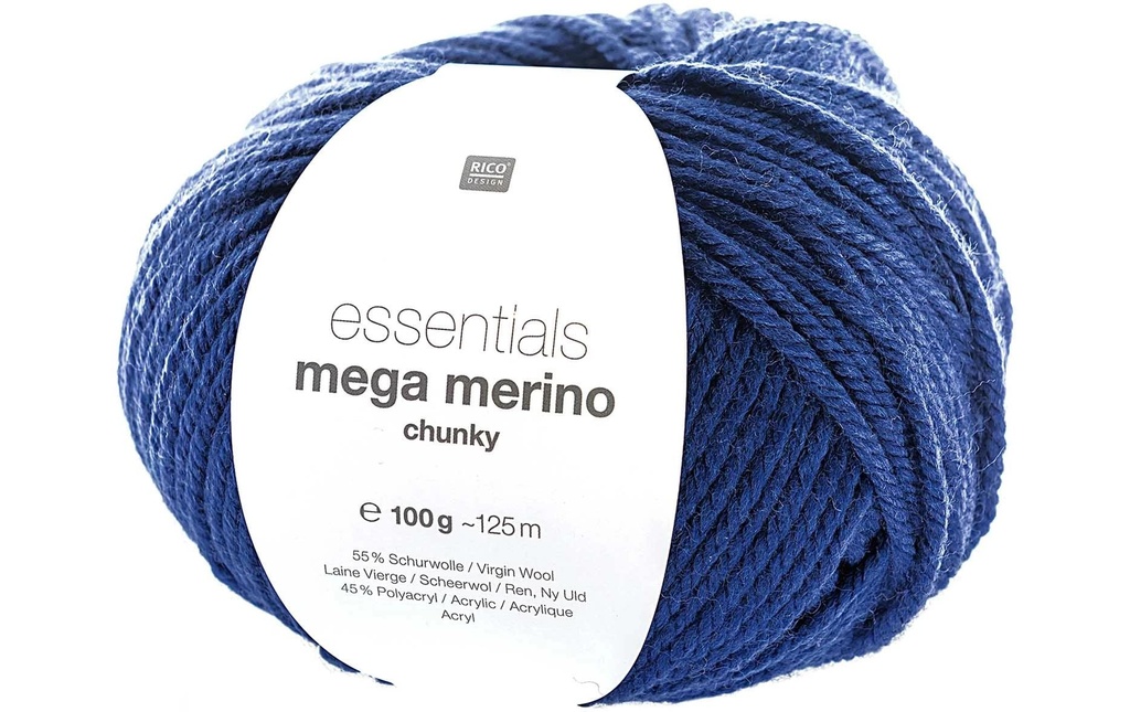 Rico Design Laine Essentials Mega Wool chunky 100 g, Bleu