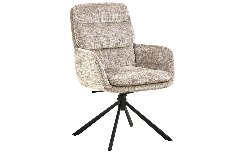 AC Design Chaise Edgar Beige/noir, 2 pièces