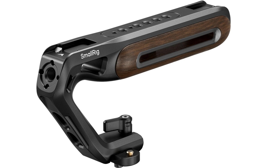 Smallrig Poignée supérieure en bois avec NATO Clamp
