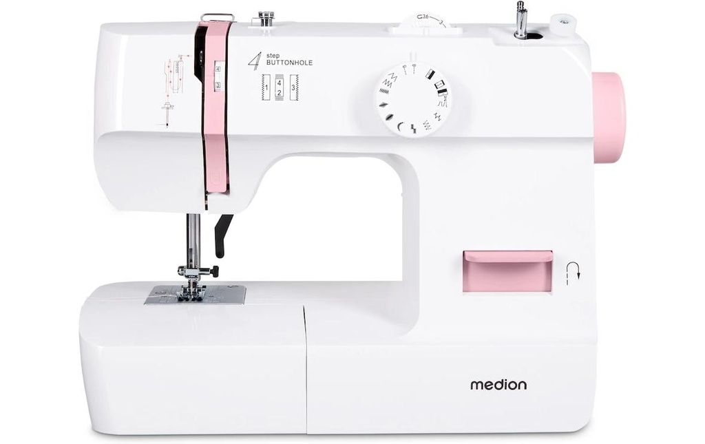 Medion Machine à coudre Life SM70 Blanc/rose