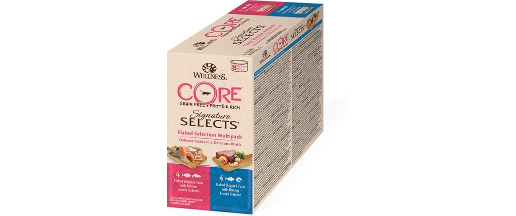 Wellness Core Alimentation humide Flake Sélection 8 x 79g