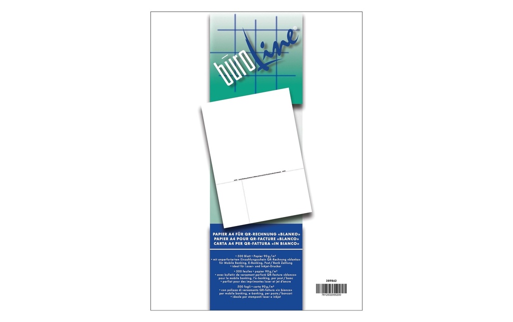 Büroline Bulletin de versement Code QR A4 500 pièces
