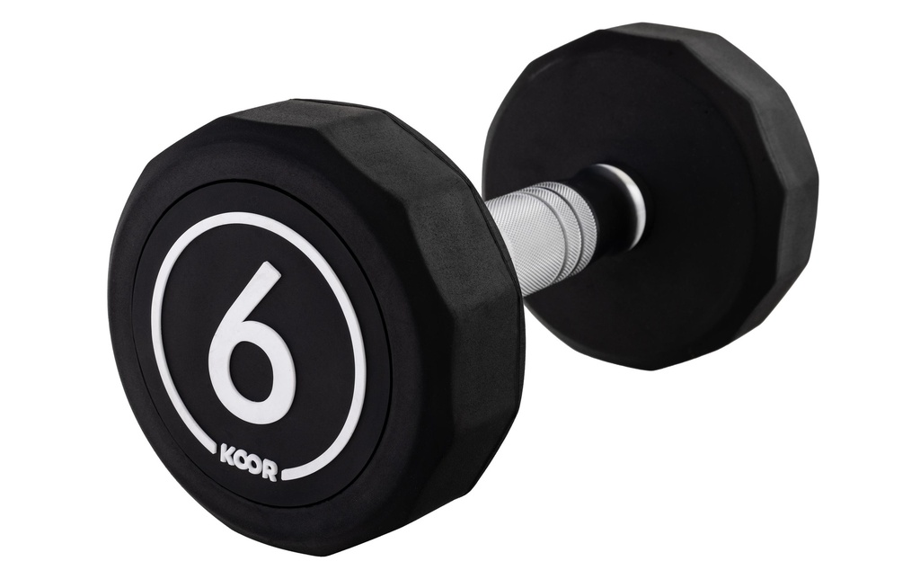 KOOR Haltère courte 6 kg, Noir
