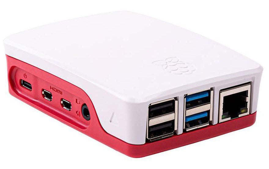 Raspberry Pi Boîtier pour Raspberry Pi 4 Model B  Rouge/Blanc