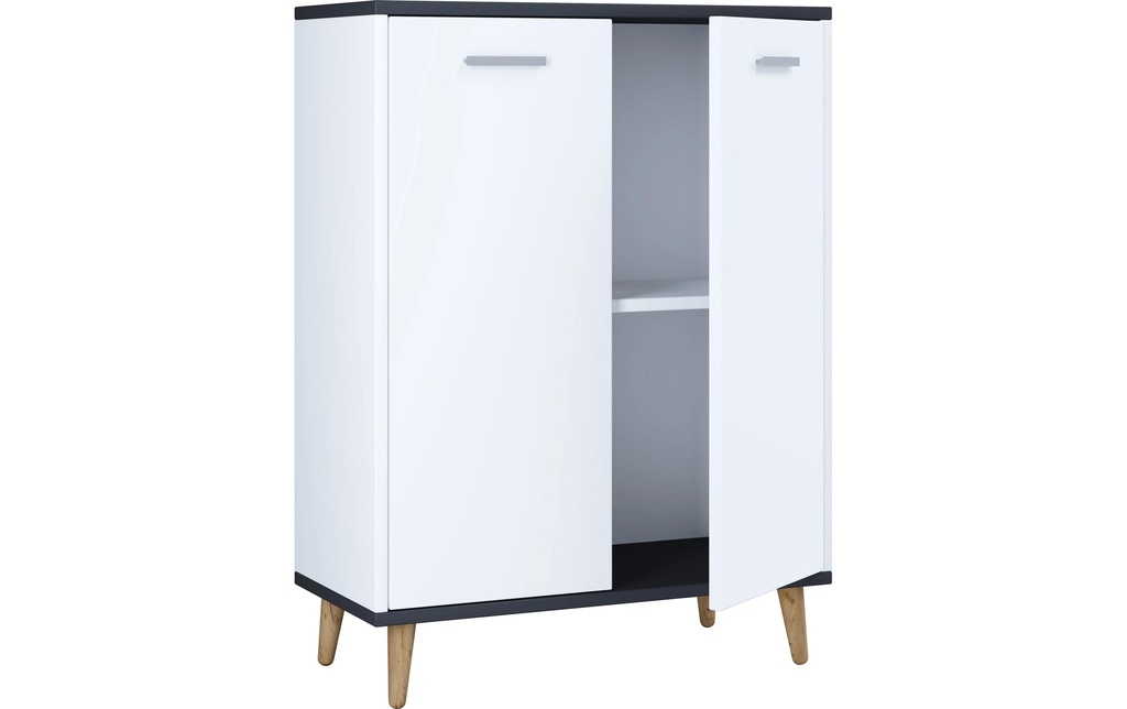 VCM Commode Landos 60 x 81.4 cm,  Blanc/Anthracite