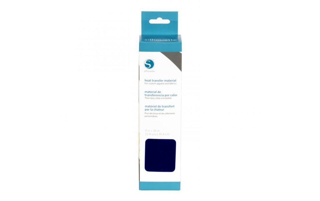 Silhouette Film thermocollant 22.9 cm x 91.4 cm Bleu foncé, floqué