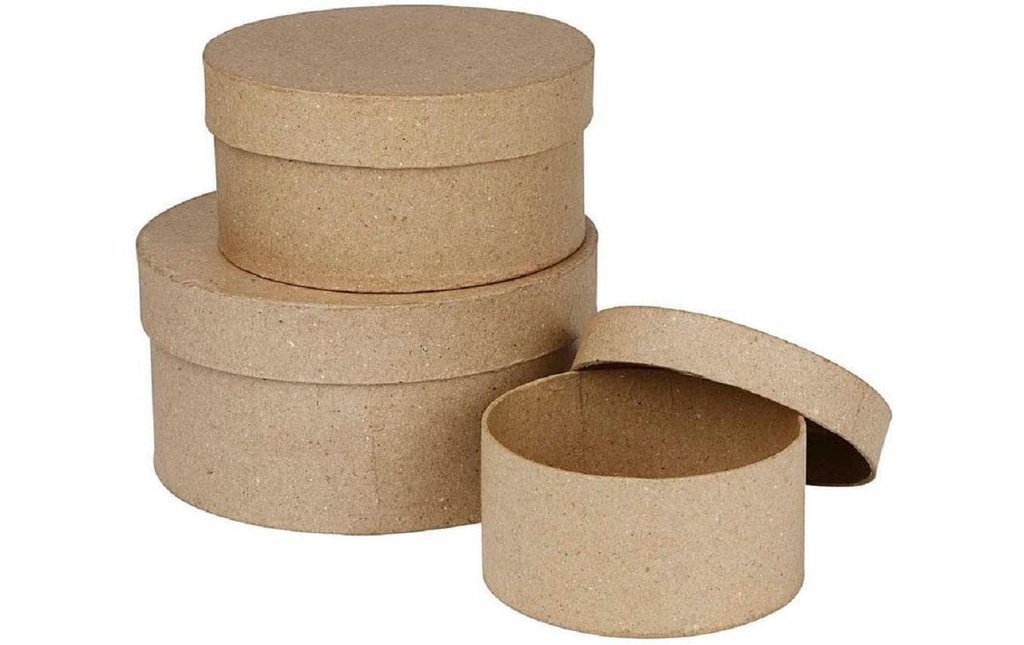 Creativ Company Boîte en carton Rond 3 pièces