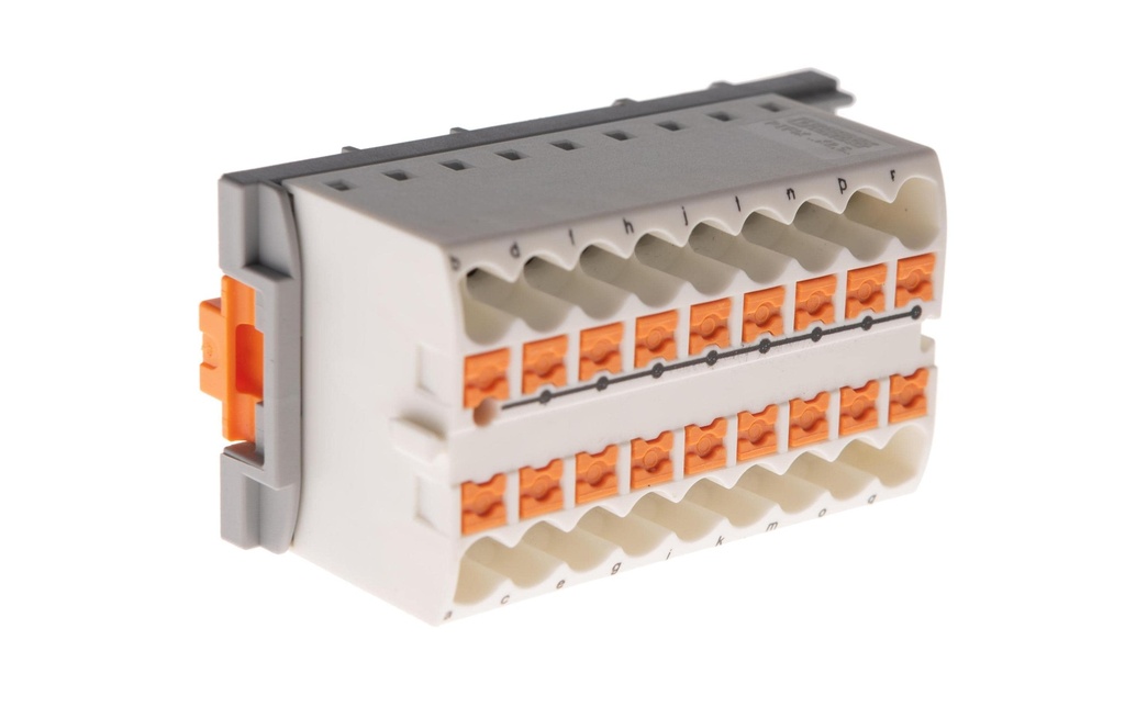 Phoenix Contact Bloc de raccordement PTFIX 18x2.5-NS35 18 vitesses, 8 pièces