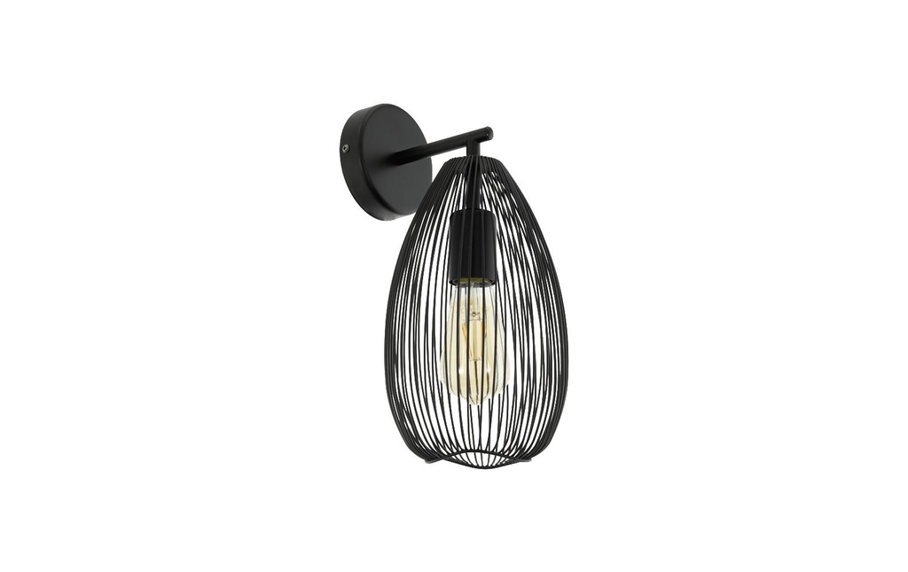 EGLO Leuchten Applique murale CLEVEDON 1x E27 Noir
