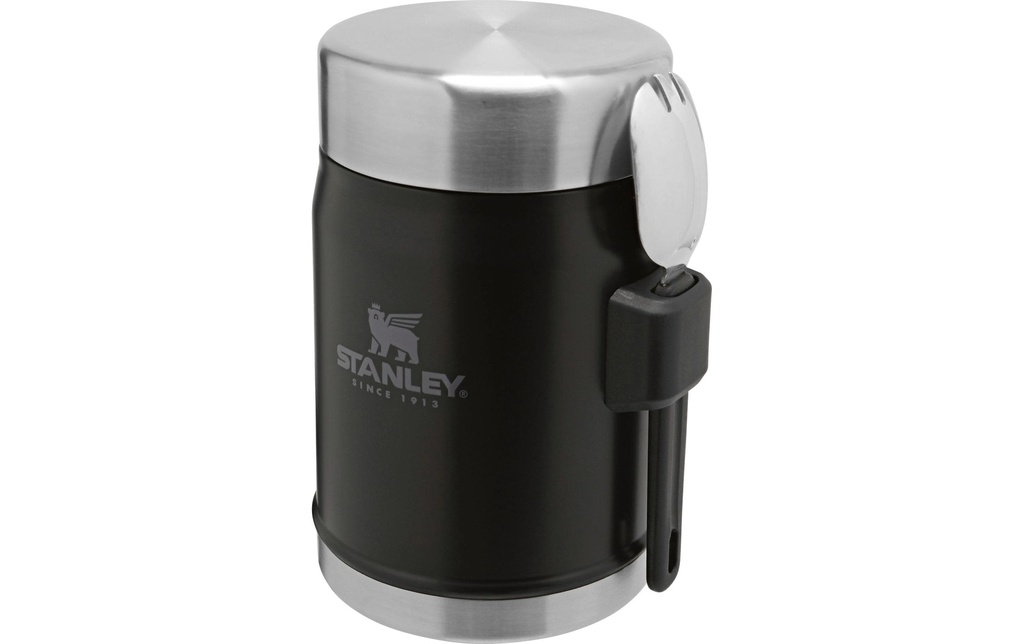 Stanley 1913 Récipient alimentaire isotherme Legendary Food Jar + Spork 0.4 l, Black