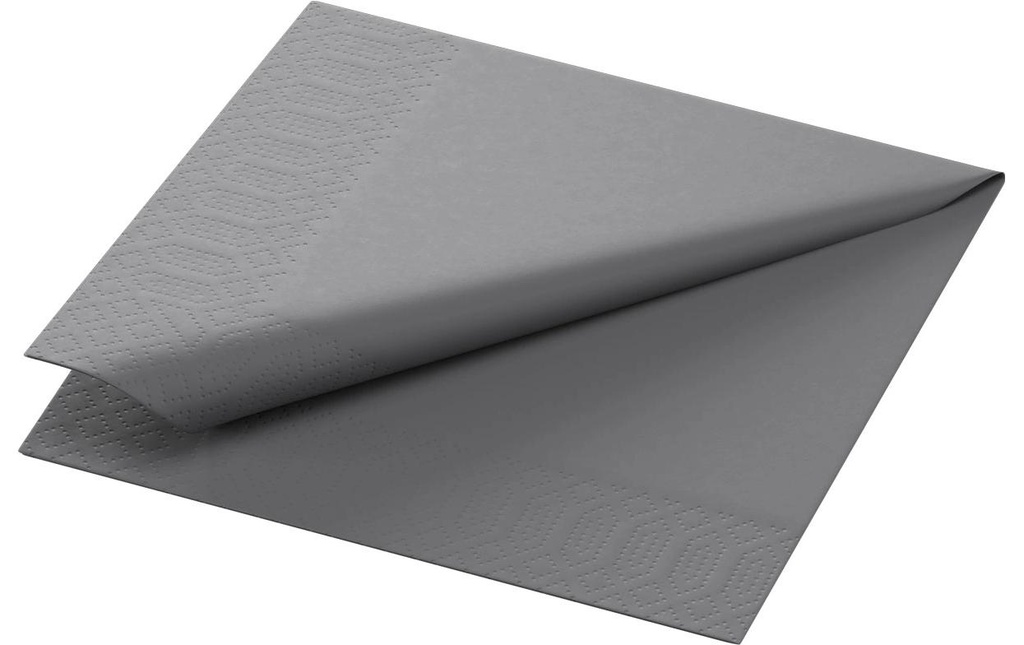 Duni Serviettes en papier Tissue 24 cm x 24 cm, 250 Pièce/s, Gris