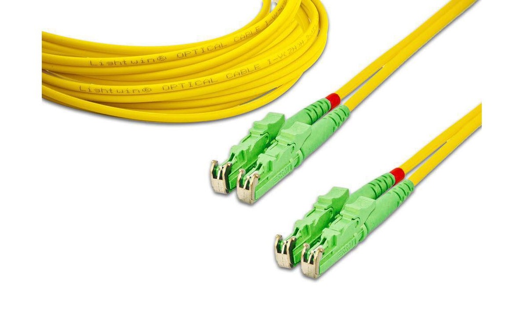 Lightwin Câble patch à fibre optique SM E2000/APC – E2000/APC, OS2, Duplex, 1 m