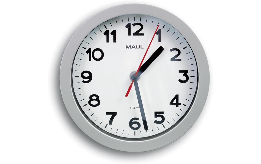 Maul Horloge murale MAULstep Ø 20 cm, Argenté