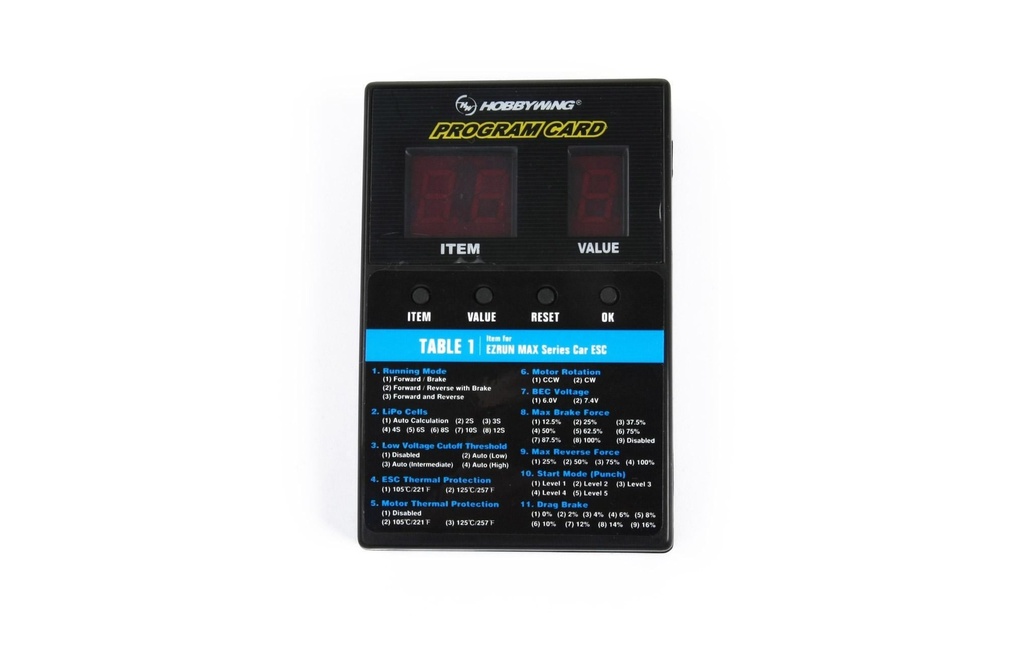 Hobbywing Carte de programmation LED