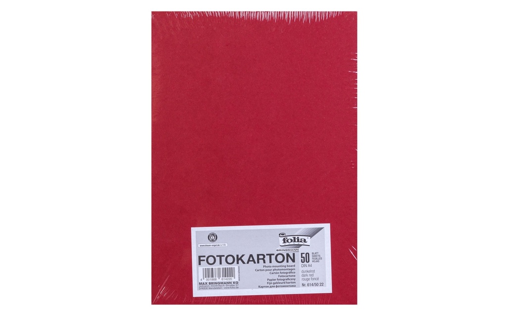 Folia Papier cartonné A4, 300 g/m², 50 feuilles, rouge foncé