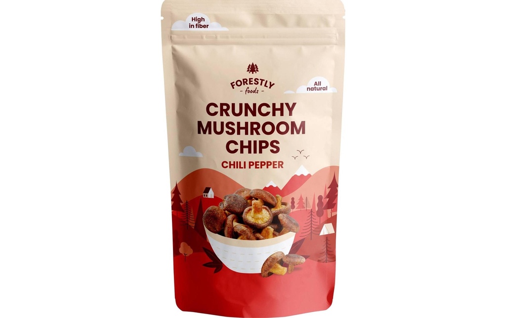 Forestly Foods Crunchy Mushroom Chips – chili 50 g