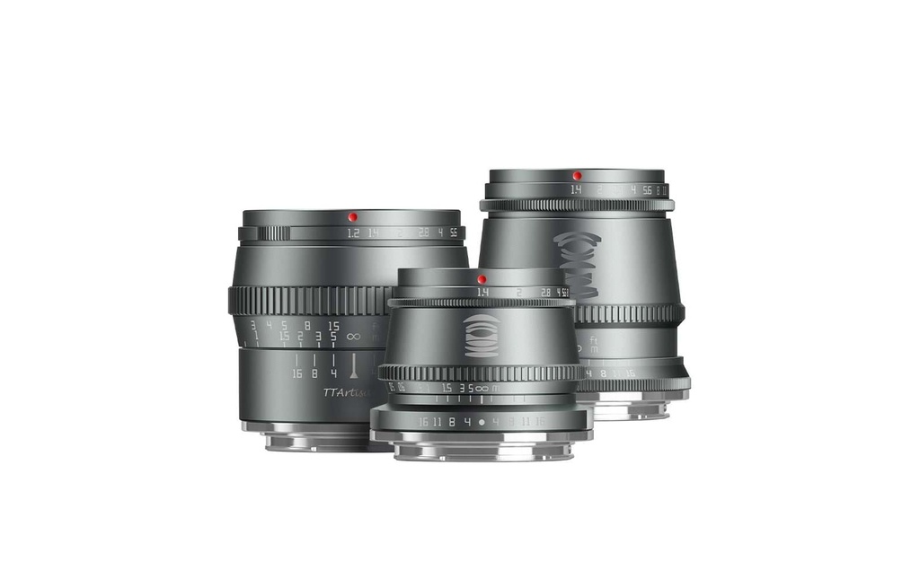 TTArtisan Longueur focale fixe 17mm-35mm-50mm Kit d'objectifs – Canon EF-M