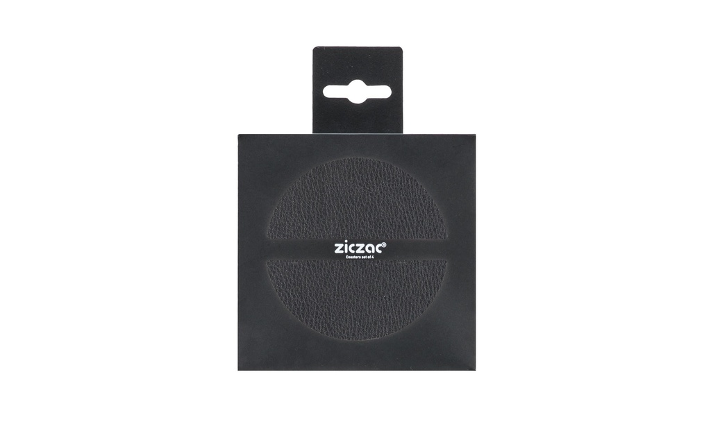 Tiseco Dessous de verre Togo 4 pièces, 10 cm, Noir