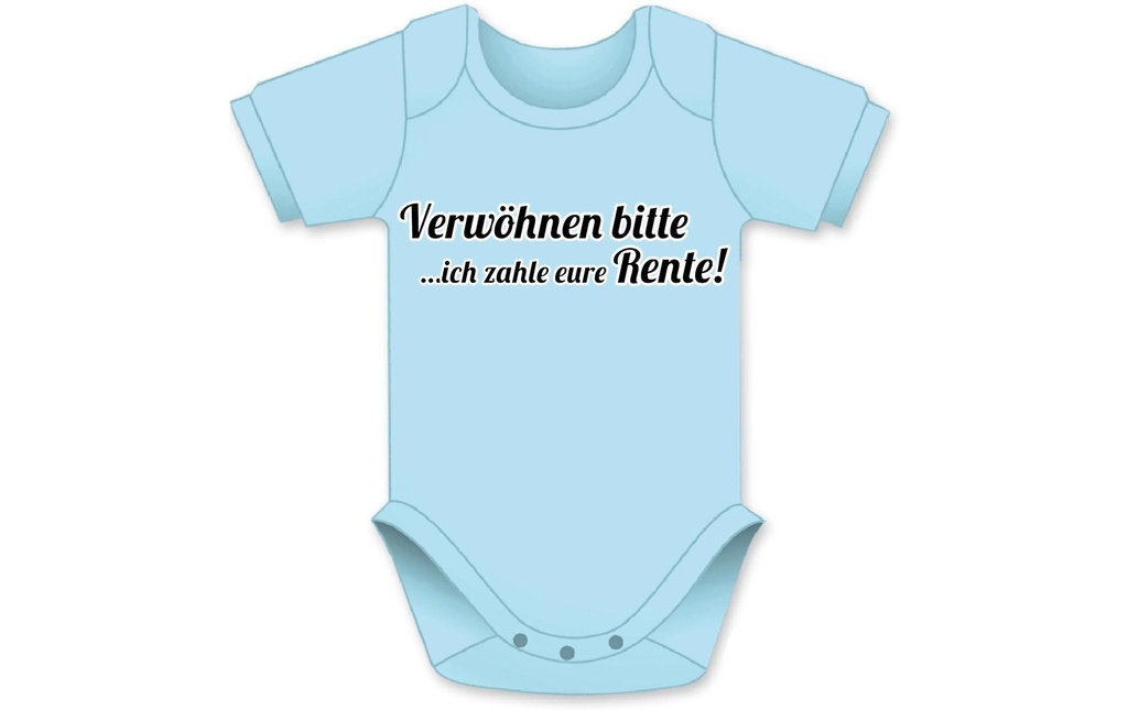 Trendcompany Body pour bébé Gâter s'il vous plaît... 62/68, Bleu clair