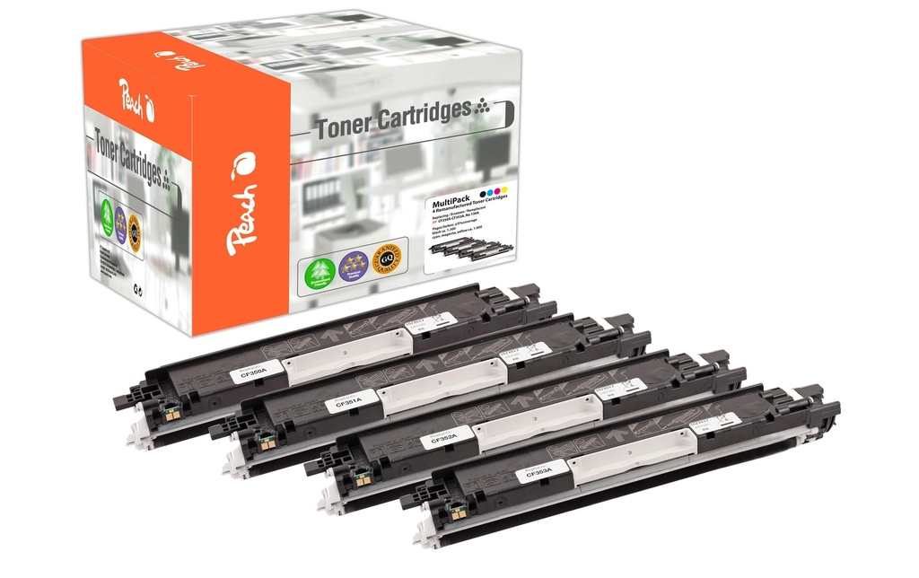 Peach Kits de toner HP Nr. 130A Series (CF35A) BK, C, M, Y