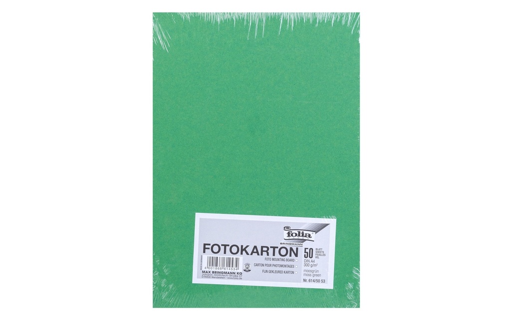 Folia Papier cartonné A4, 300 g/m², 50 feuilles, vert mousse