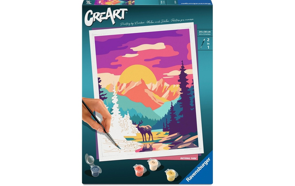 Ravensburger Peinture par numéros CreArt Nationalpark 24 x 30 cm