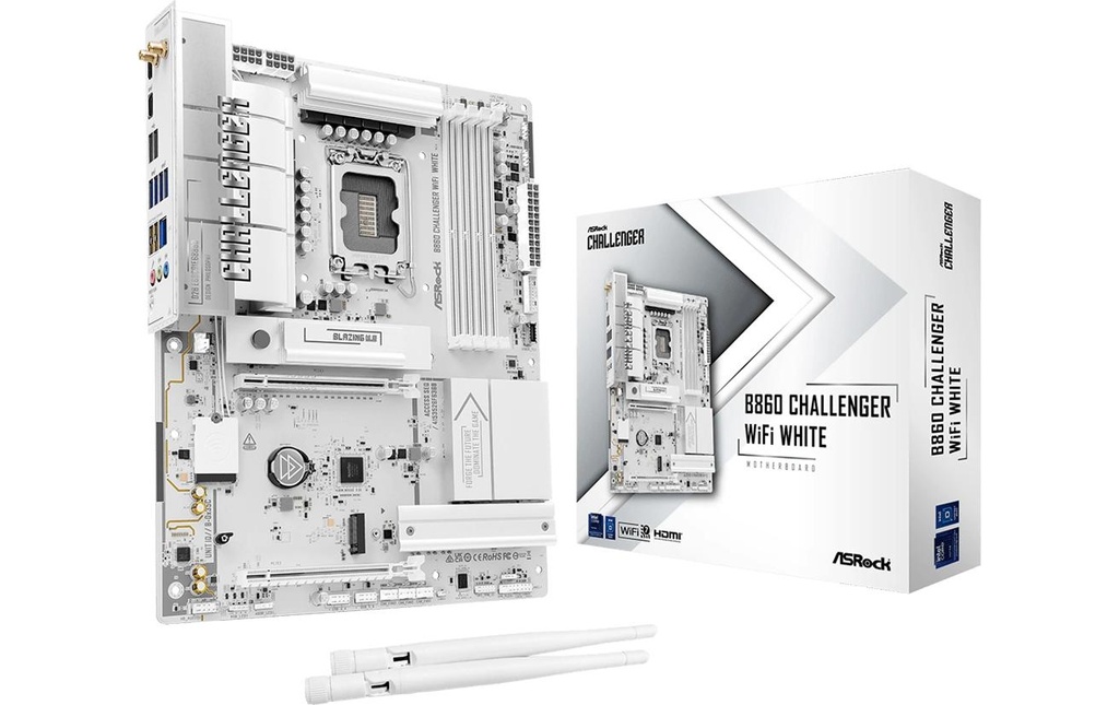 ASRock Carte mère B860 Challenger WiFi Blanc