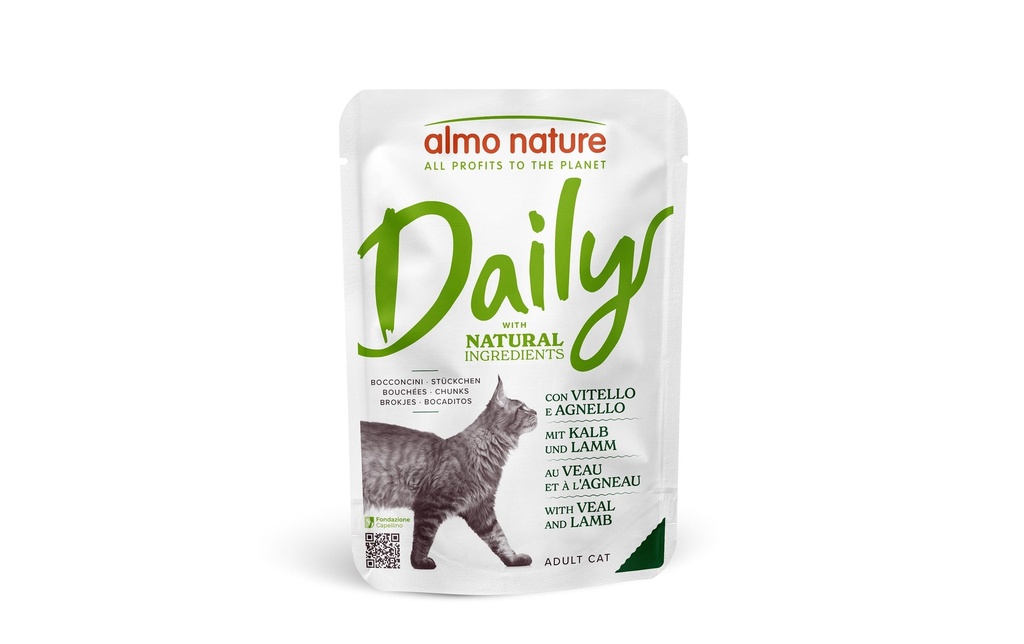 Almo Nature Alimentation humide Daily au veau et à l'agneau 70g