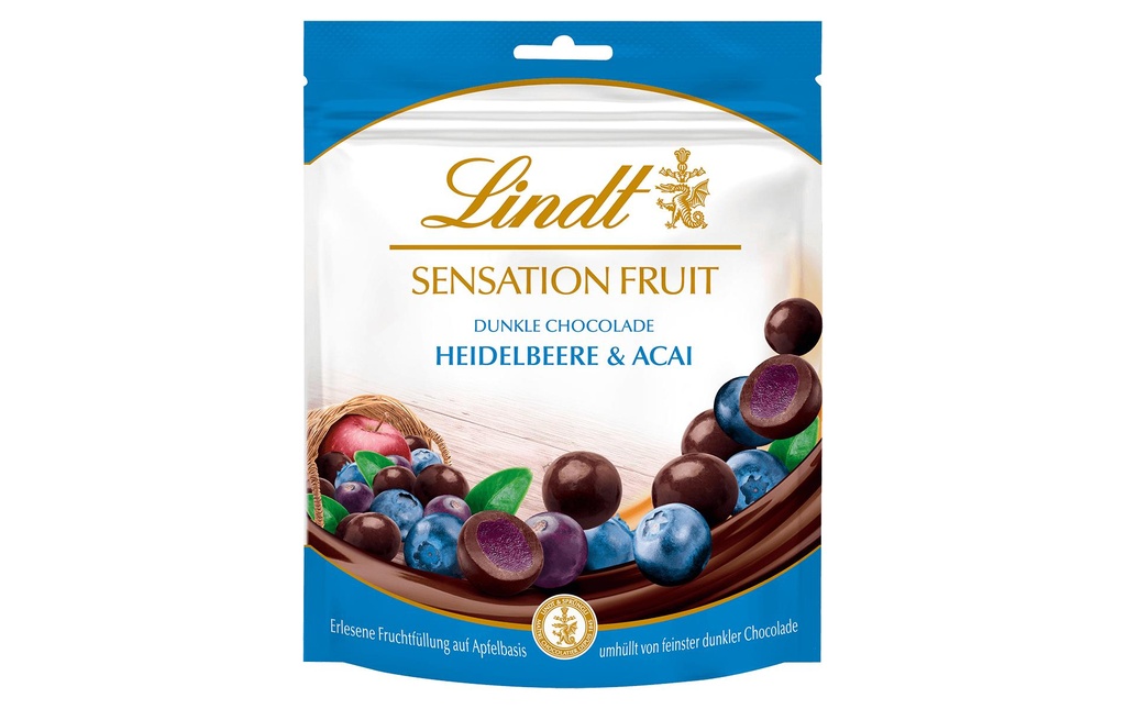 Lindt Chocolat Sensation Fruit Foncé Myrtille &amp; Açaï 150 g
