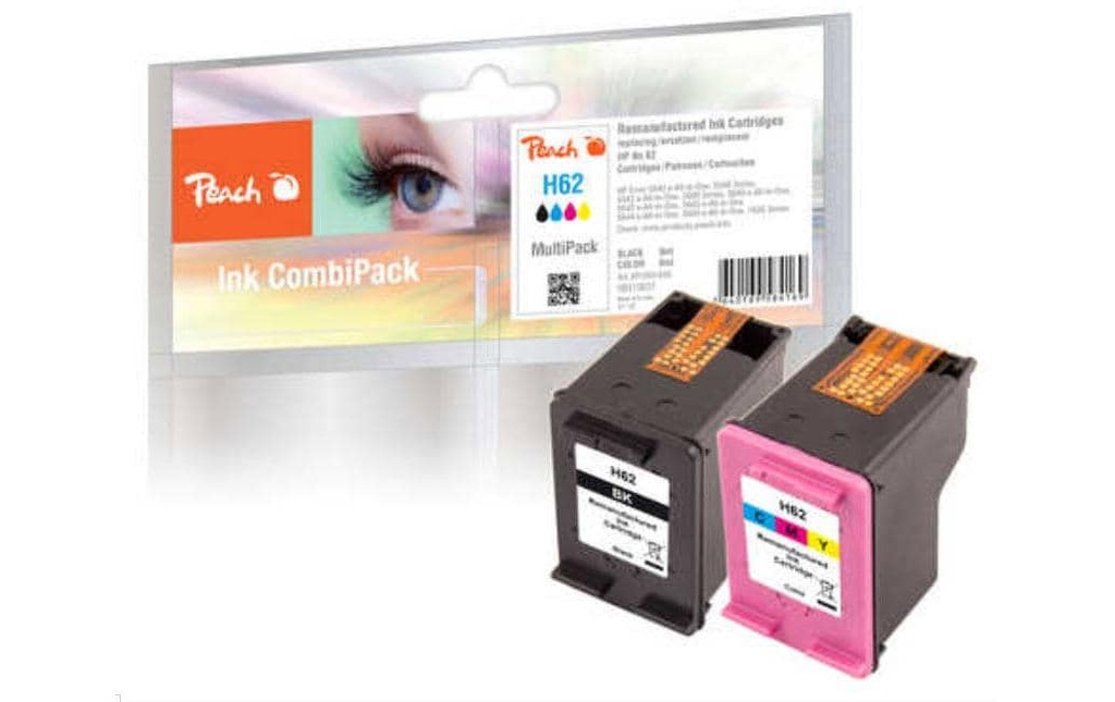 Peach Kits d’encre HP Nr. 62 (C2P04AE/C2P06AE)