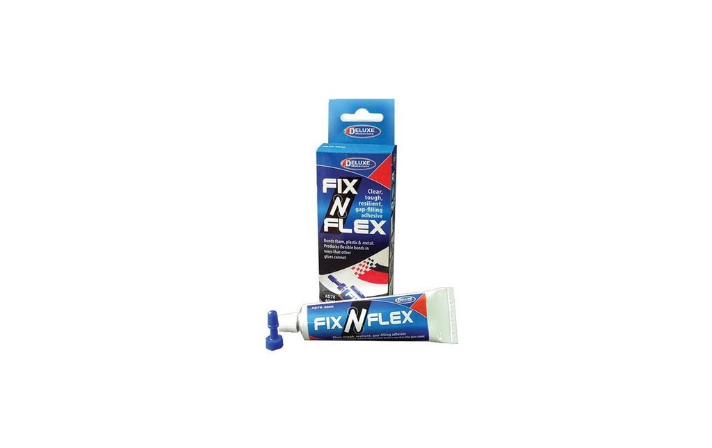 Deluxe Materials Colle pour modélisme Fix 'n' Flex 40 ml, Transparent