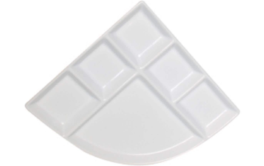 Nouvel Assiette à fondue Blanc, carton, 4 pièces