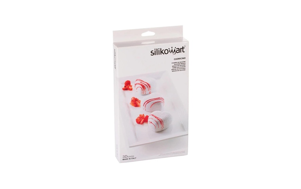 Silikomart Moule à pâtisserie à motif Moule à gâteaux en silicone Coeurs petits Petits cœurs