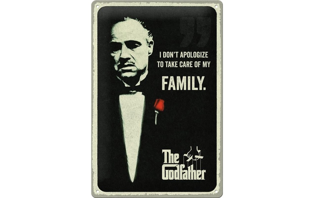 Nostalgic Art Plaque The Godfather Family 20 cm x 30 cm, Métal