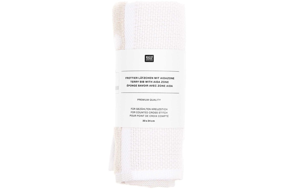 Rico Design Bavette Blanc, 30 x 34 cm