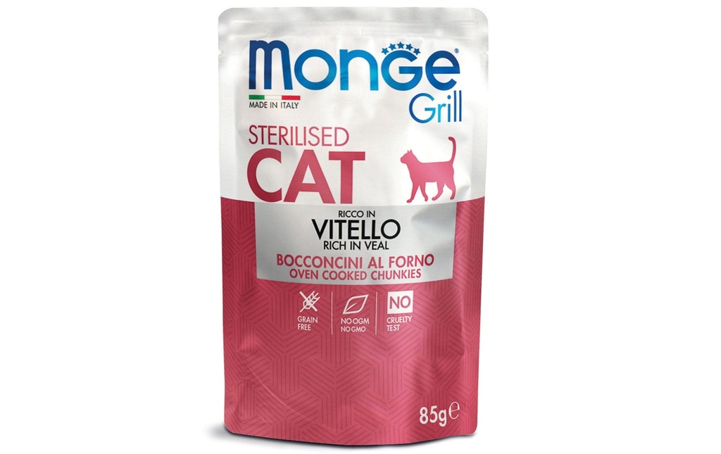 Monge Alimentation humide Grill Sterilised Veau, 85 g