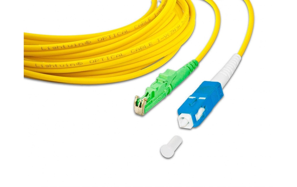 Lightwin Câble patch à fibre optique Singlemode E2000/APC – SC, OS2, Simplex, 5 m