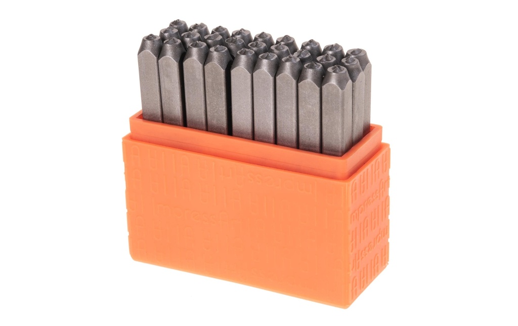 ImpressArt Timbre à sec Set 3 mm Lettres minuscules, 27 pièces
