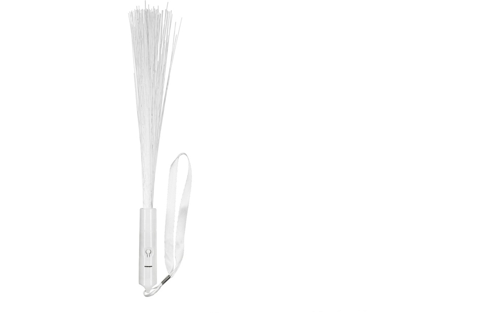 Partydeco LED tige fibre de verre Blanc, 1 pce