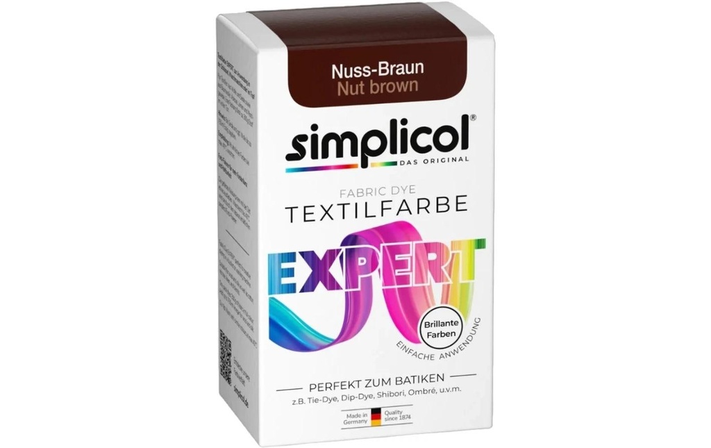 Simplicol Peinture pour textile Expert Brun noisette, 150 g