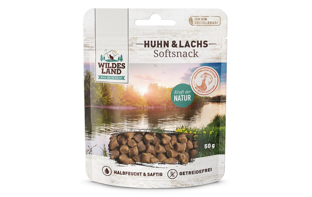 Wildes Land Friandise au poulet et au saumon 50 g