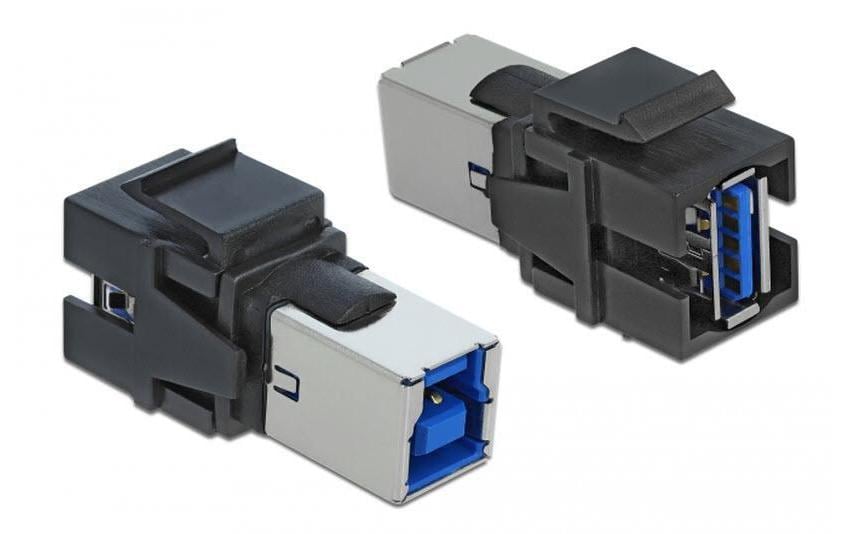 Delock Module Keystone USB 3.0, A – B, (f-f) Noir