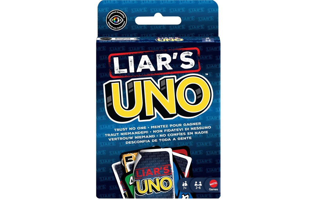 Mattel Spiele Jeux de cartes UNO Liar's à partir de 7 ans, 2-6 joueurs